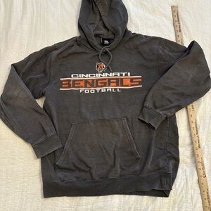 Vintage Cincinnati Bengals Hoodie Womens   XL  Gray NFL Football